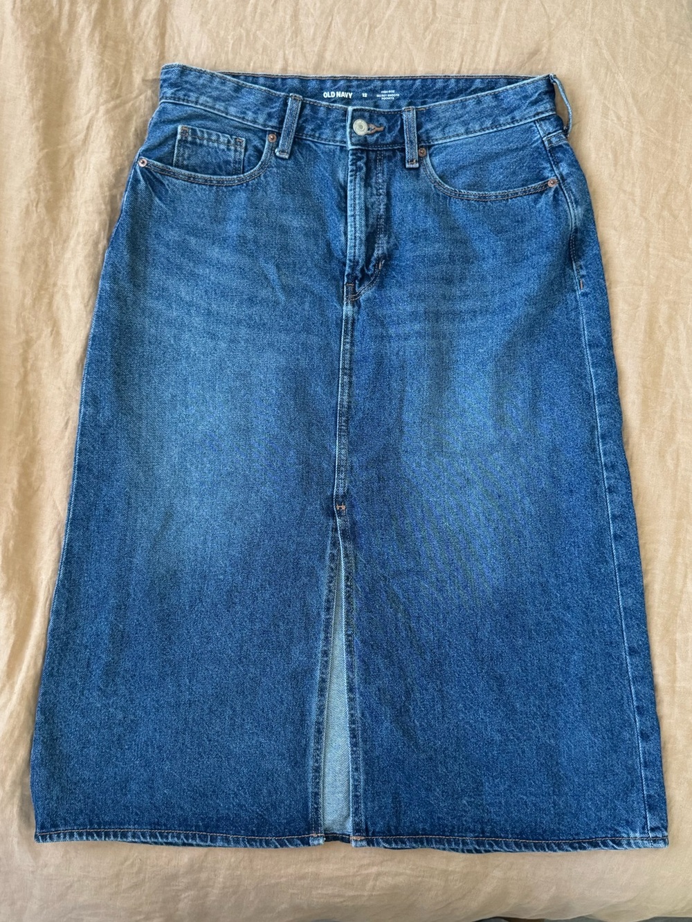 Old Navy Dark Blue High-Rise Denim Skirt